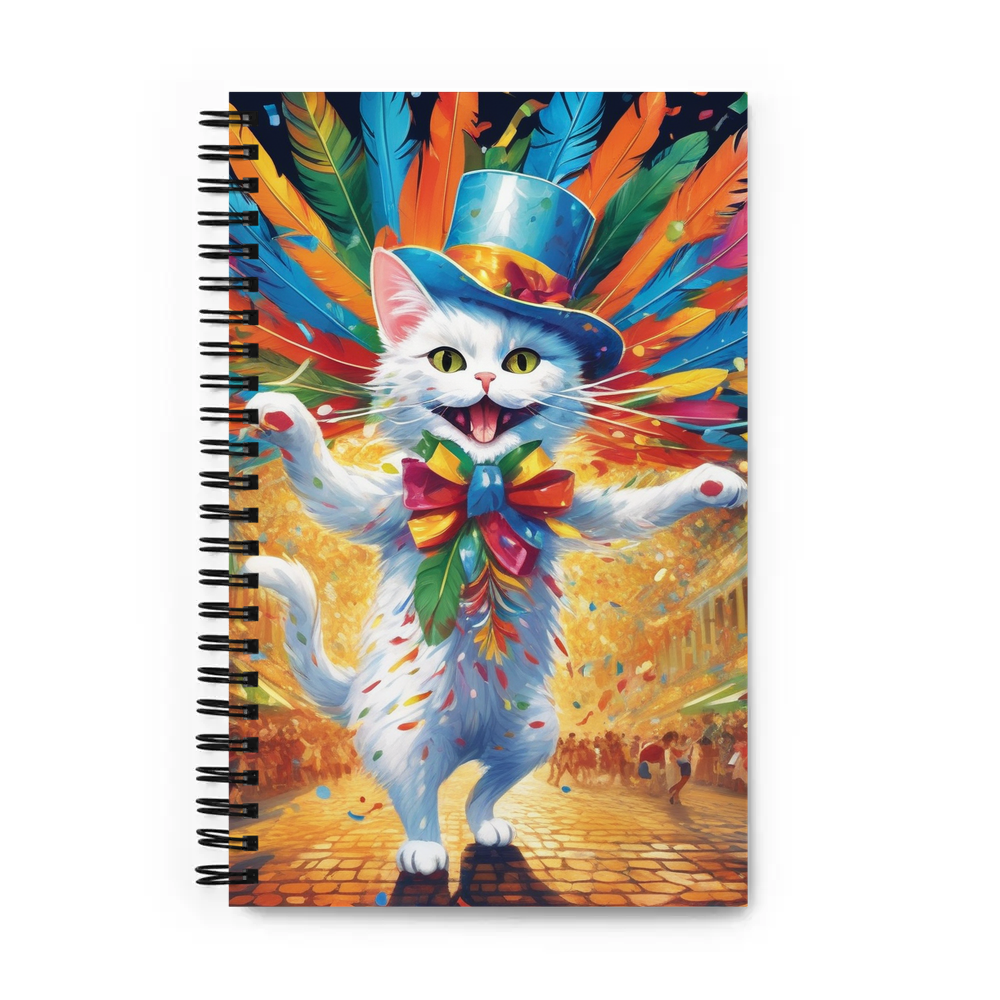 PugMug Custom White Companion Cat Spiral Notebook