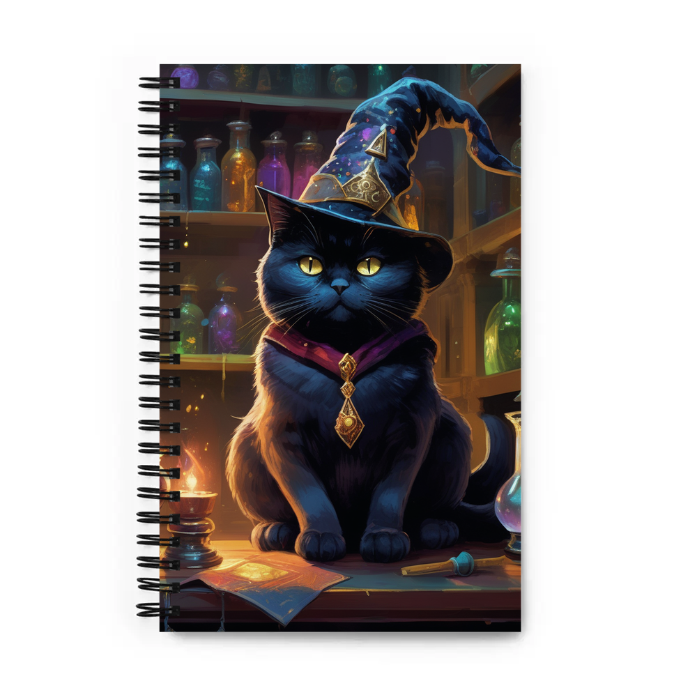 PugMug Custom Black British Shorthair Cat Spiral Notebook