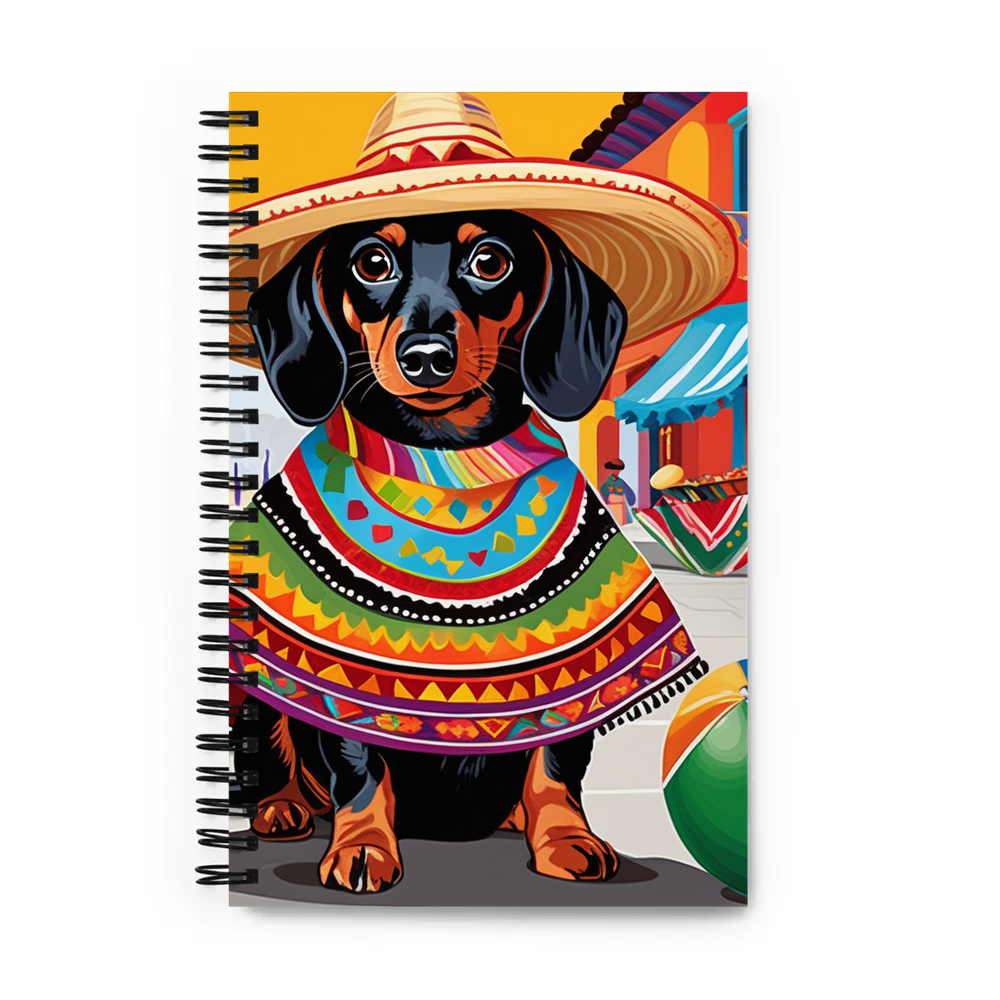 PugMug Custom Black Dachshund Spiral Notebook