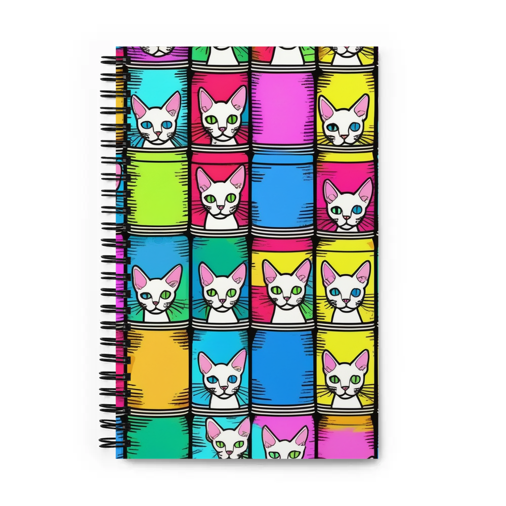 PugMug Custom Tabby Devon Rex Cat Spiral Notebook