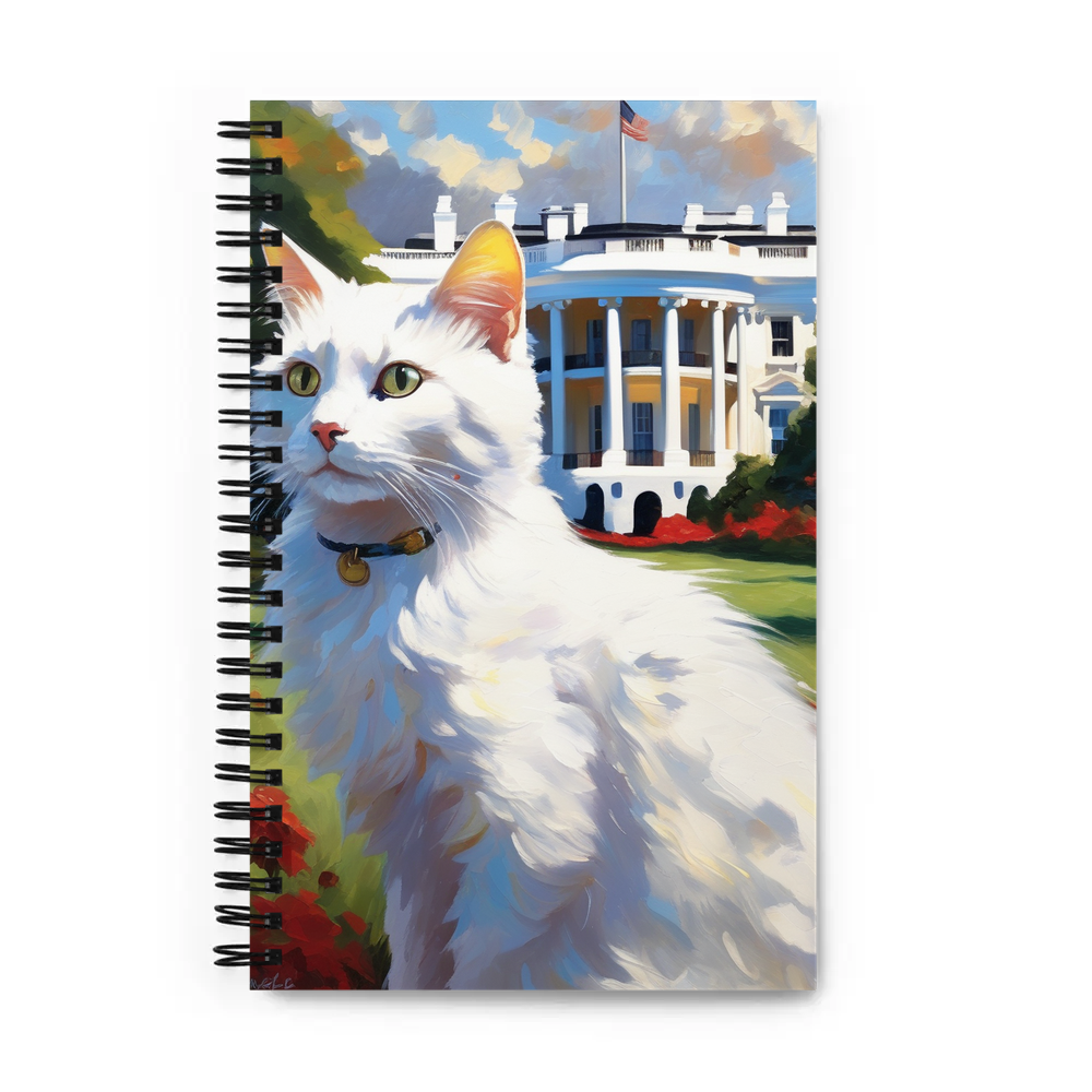 PugMug Custom White Companion Cat Spiral Notebook