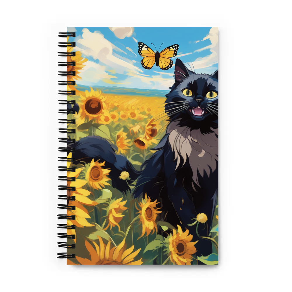 PugMug Custom Black Ragdoll Cat Spiral Notebook