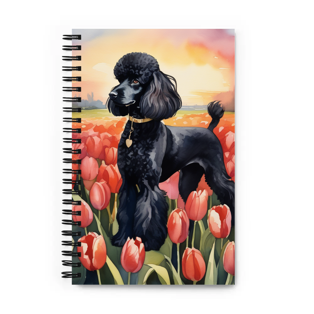 PugMug Custom Black Poodle Spiral Notebook
