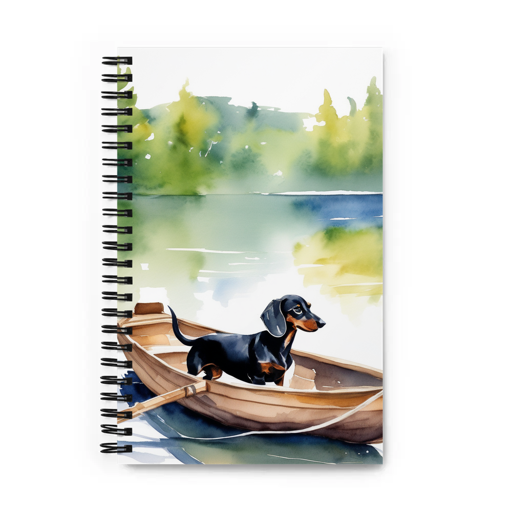 PugMug Custom Black Dachshund Spiral Notebook