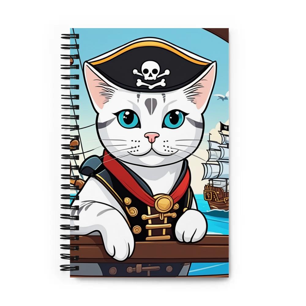 PugMug Custom White American Shorthair Cat Spiral Notebook