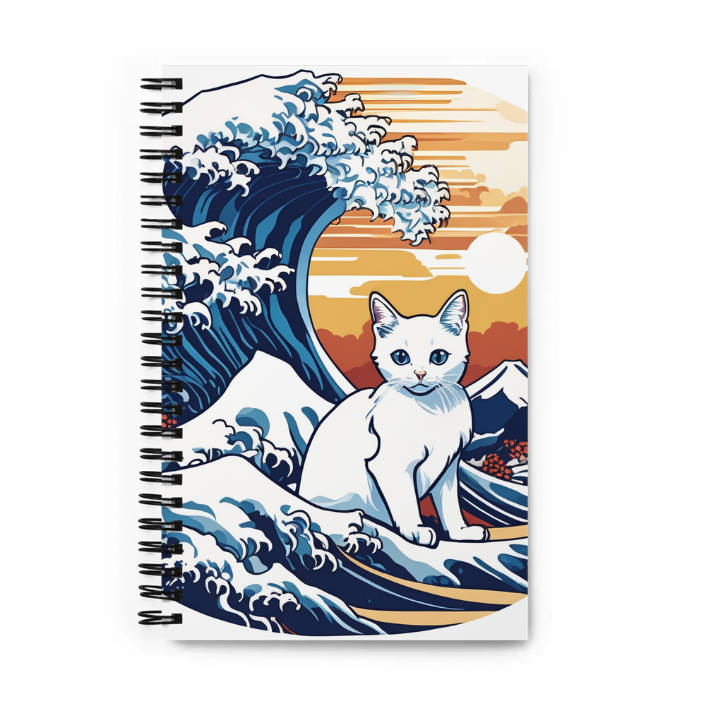PugMug Custom White Companion Cat Spiral Notebook