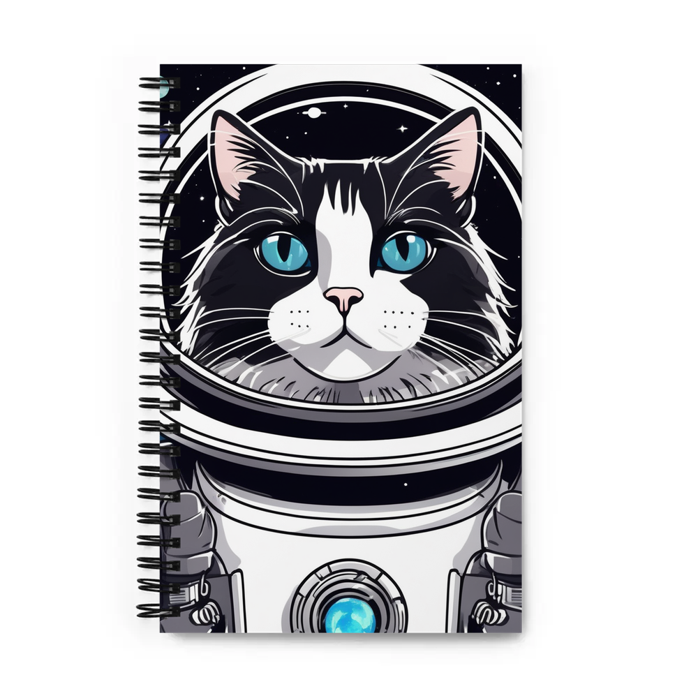 PugMug Custom Black Ragdoll Cat Spiral Notebook