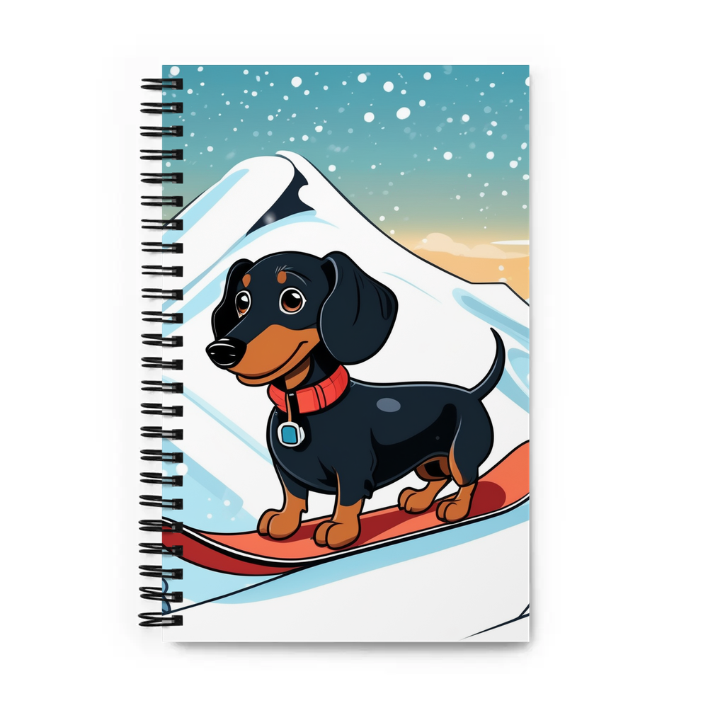PugMug Custom Black Dachshund Spiral Notebook