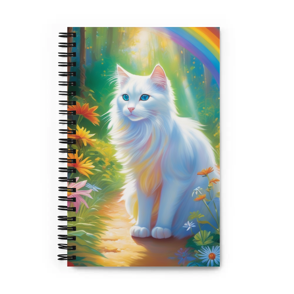 PugMug Custom White Companion Cat Spiral Notebook