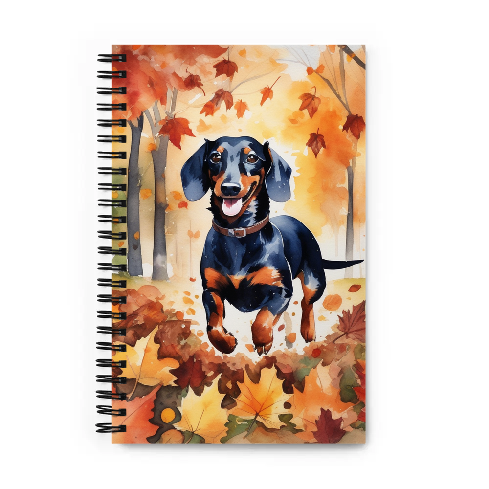 PugMug Custom Black Dachshund Spiral Notebook