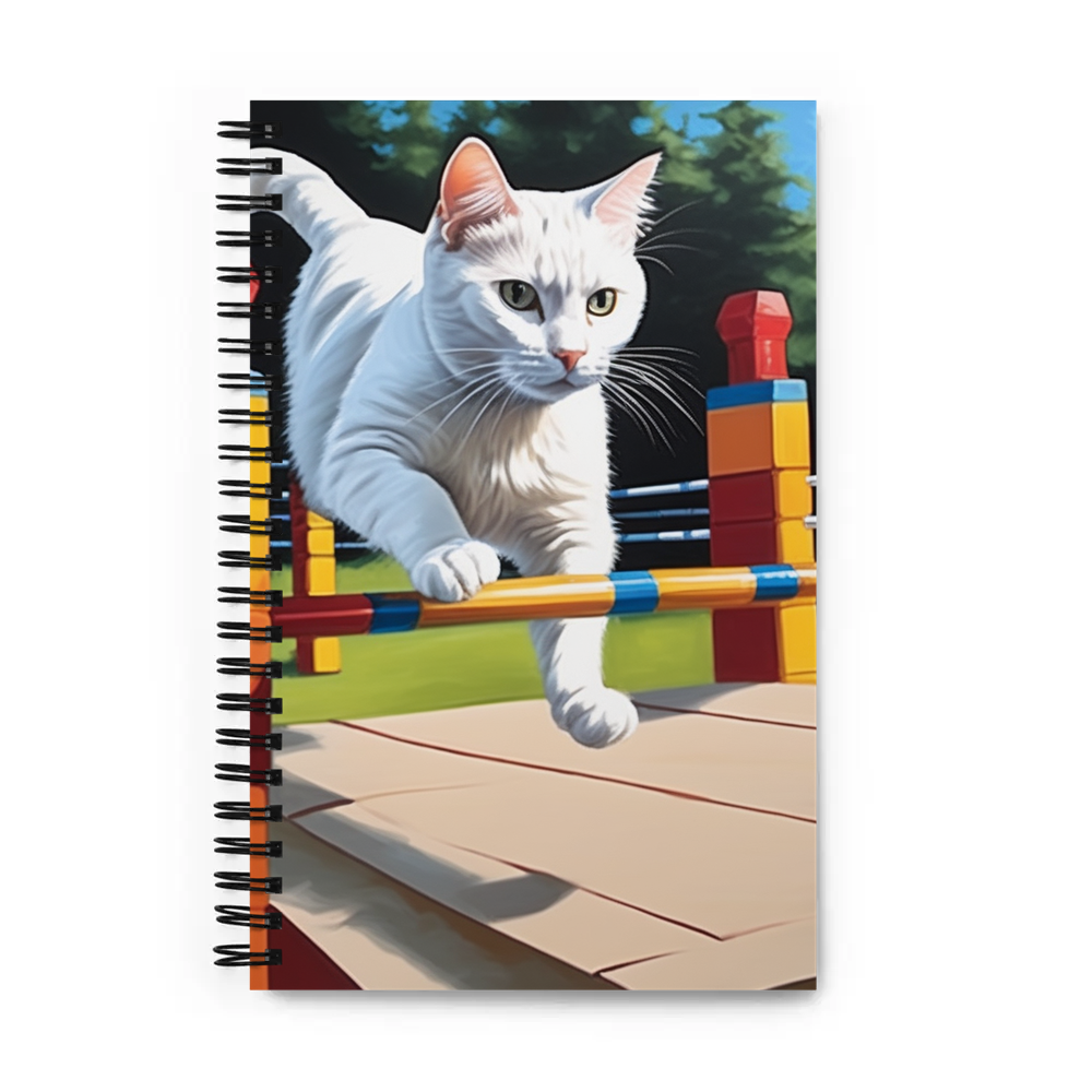 PugMug Custom White Companion Cat Spiral Notebook