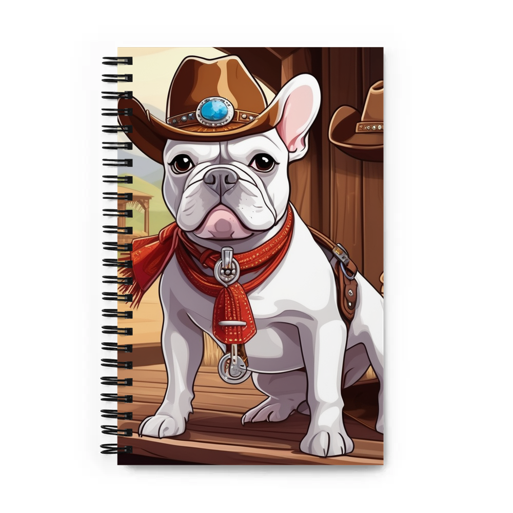 PugMug Custom White French Bulldog Spiral Notebook