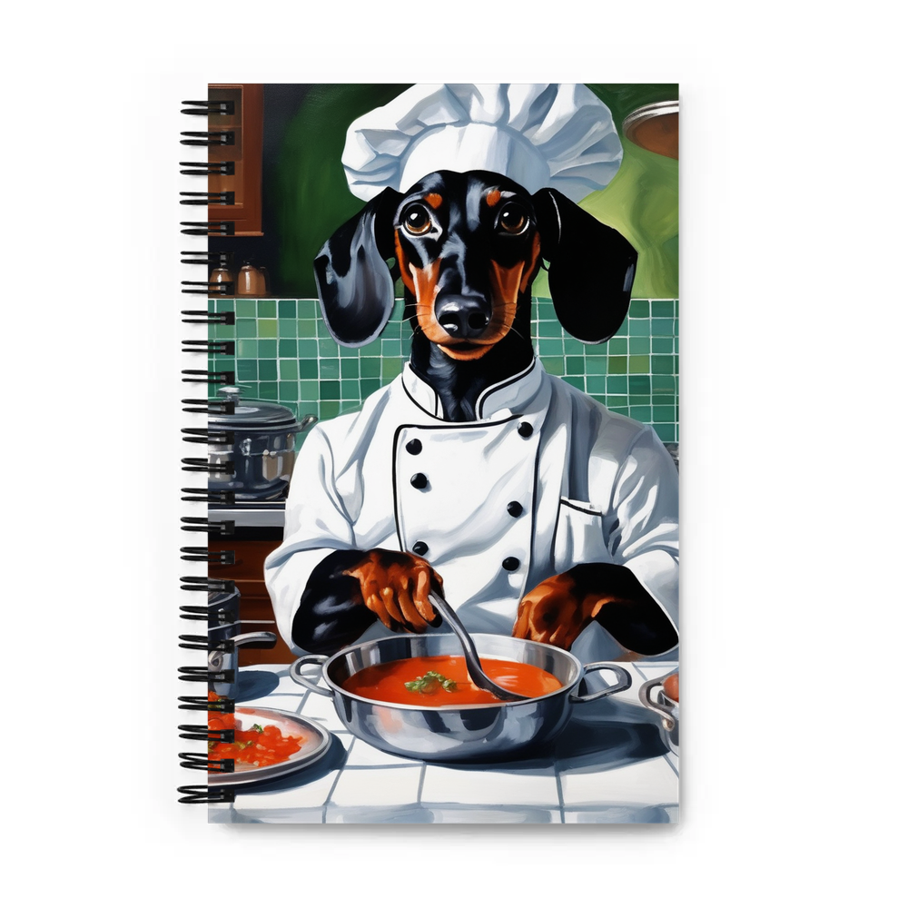 PugMug Custom Black Dachshund Spiral Notebook