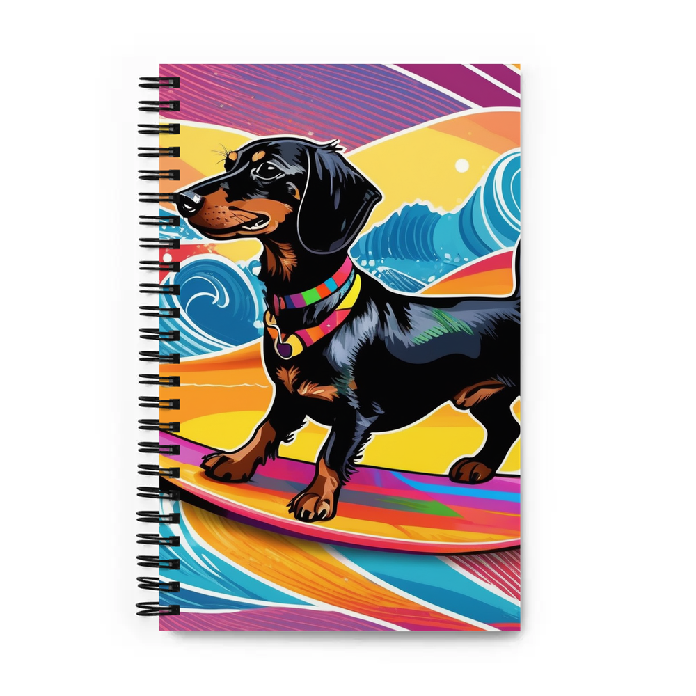 PugMug Custom Black Dachshund Spiral Notebook