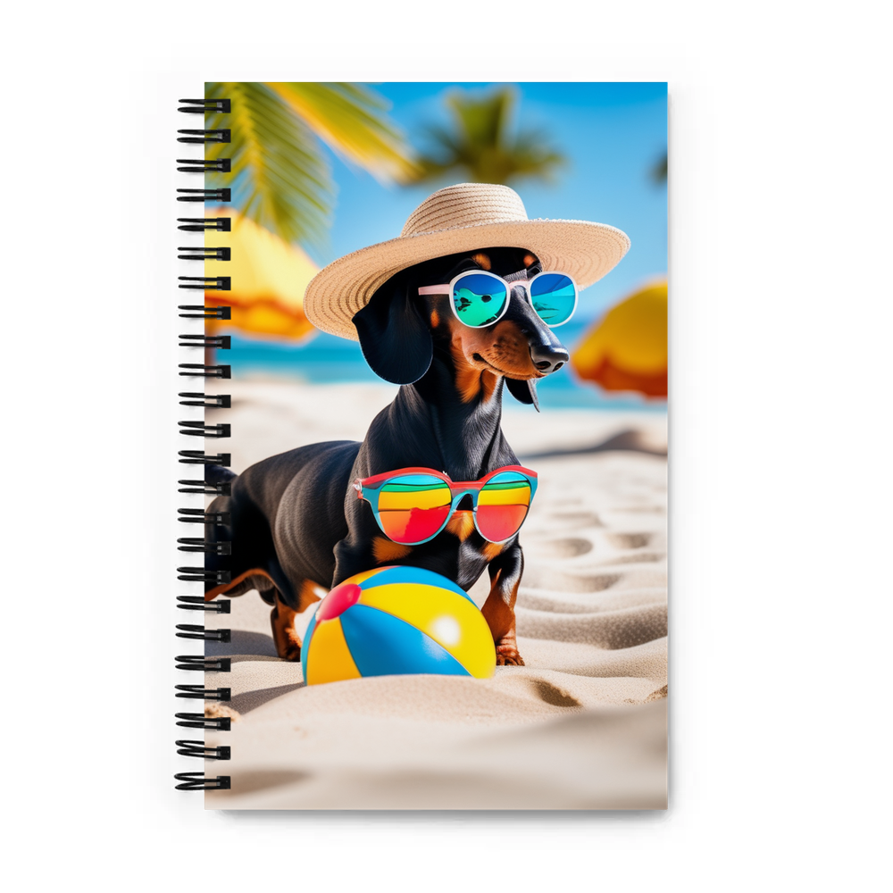 PugMug Custom Black Dachshund Spiral Notebook
