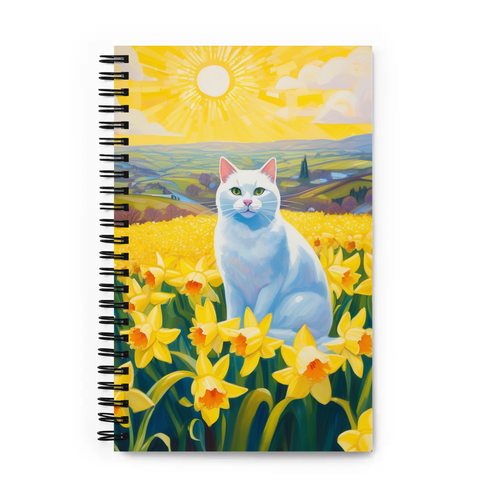 PugMug Custom White Companion Cat Spiral Notebook