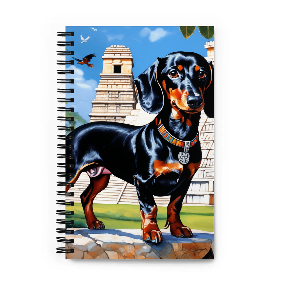 PugMug Custom Black Dachshund Spiral Notebook