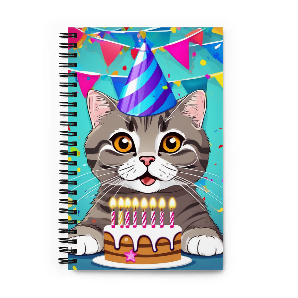 PugMug Custom Tabby Scottish Fold Cat Spiral Notebook