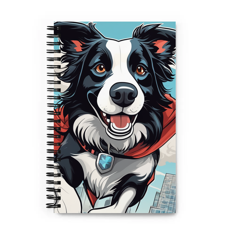 PugMug Custom Border Collie Spiral Notebook
