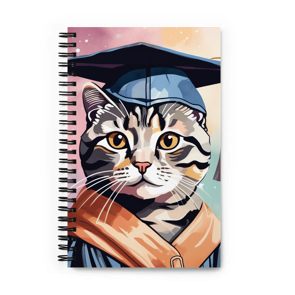 PugMug Custom Tabby Scottish Fold Cat Spiral Notebook