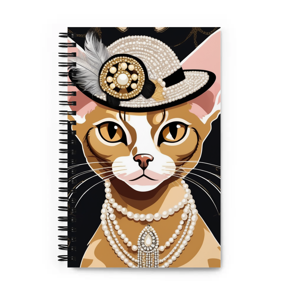 PugMug Custom Tabby Devon Rex Cat Spiral Notebook
