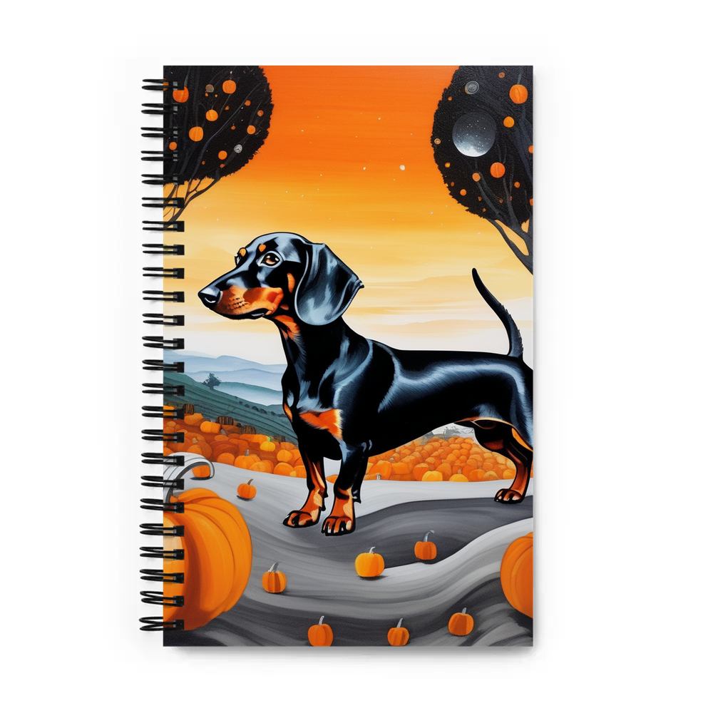 PugMug Custom Black Dachshund Spiral Notebook