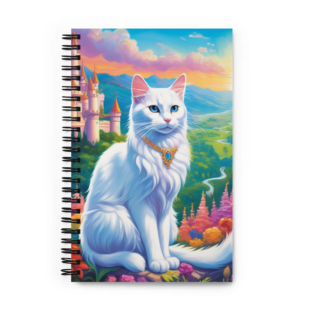 PugMug Custom White Companion Cat Spiral Notebook