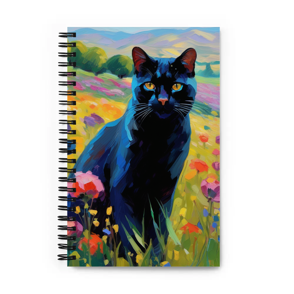 PugMug Custom Black Exotic Cat Spiral Notebook