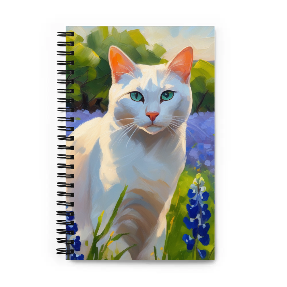 PugMug Custom White Companion Cat Spiral Notebook