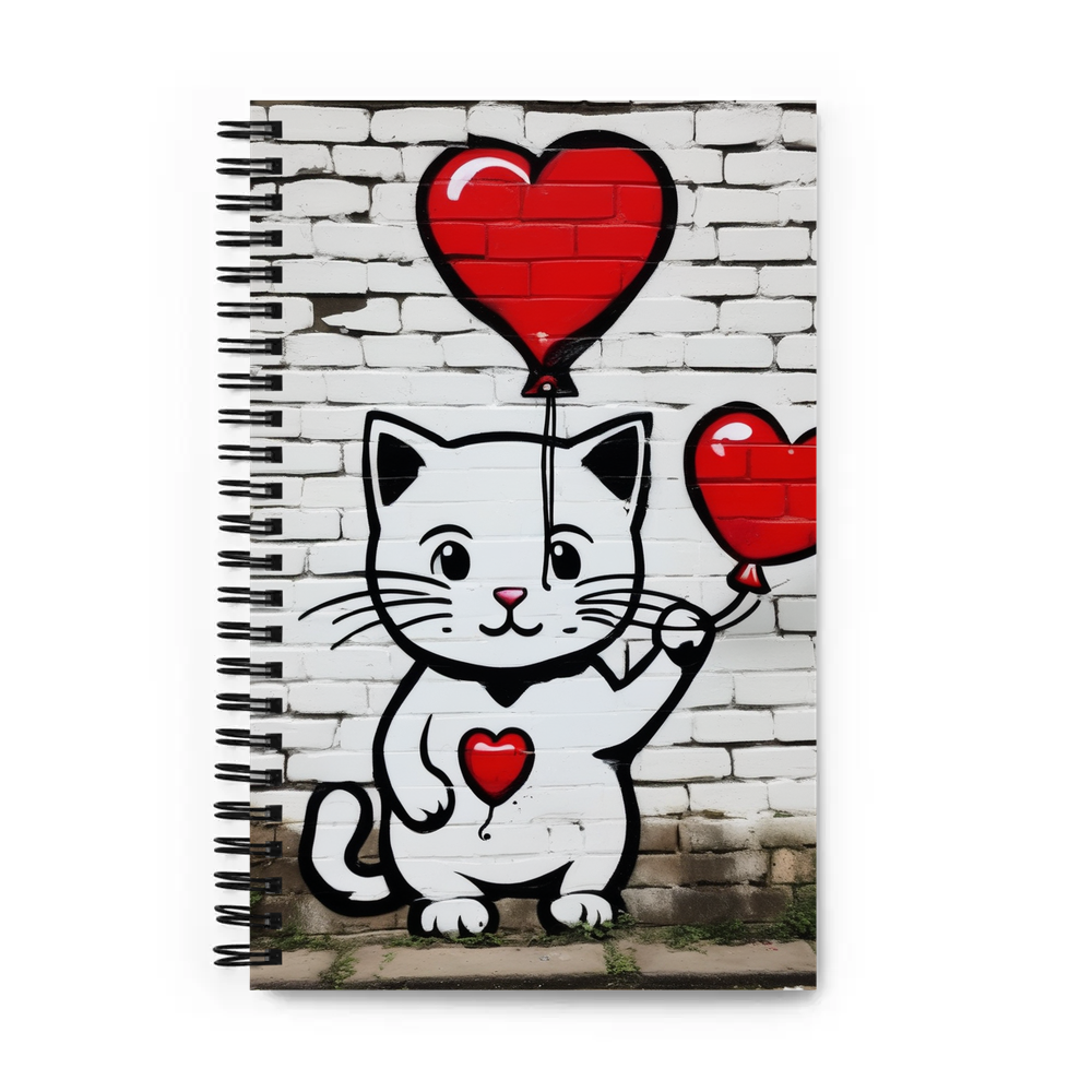 PugMug Custom White Companion Cat Spiral Notebook
