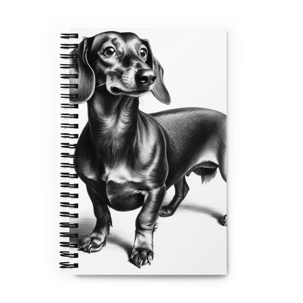 PugMug Custom Black Dachshund Spiral Notebook