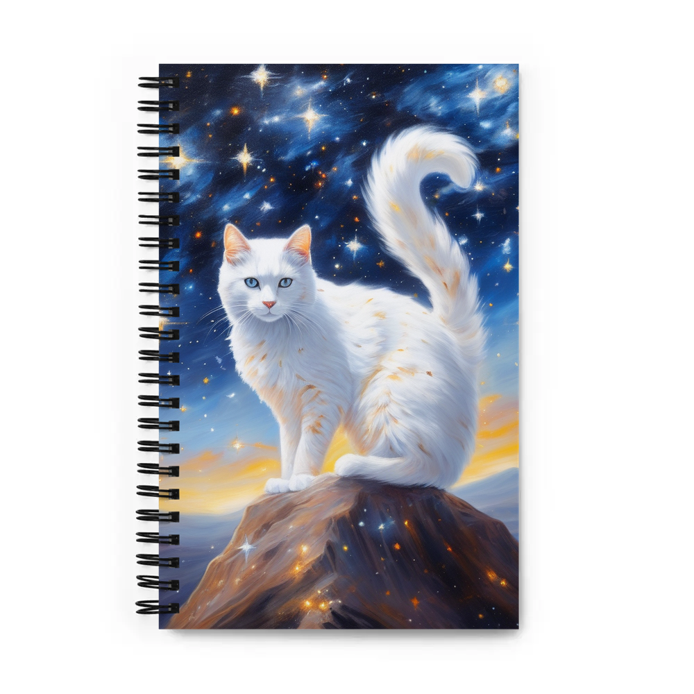 PugMug Custom White Companion Cat Spiral Notebook