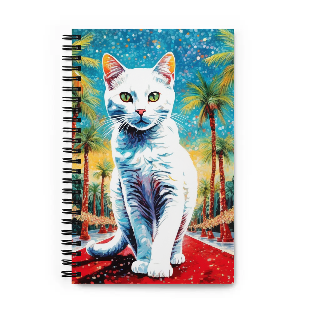 PugMug Custom White Companion Cat Spiral Notebook