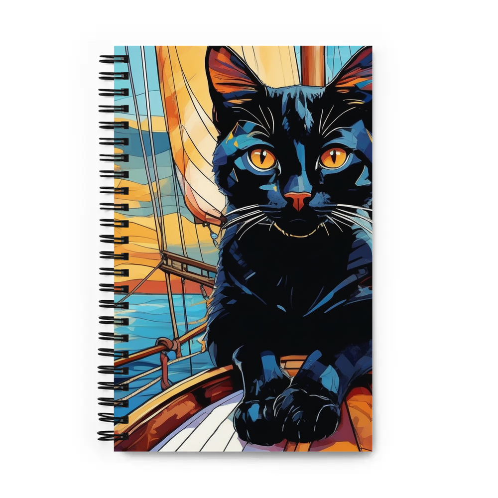 PugMug Custom Black Exotic Cat Spiral Notebook