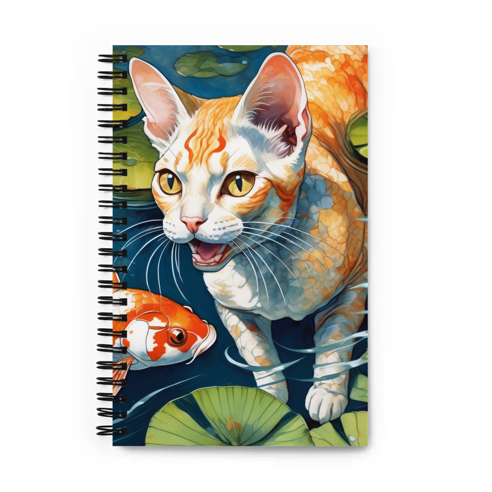 PugMug Custom Tabby Devon Rex Cat Spiral Notebook