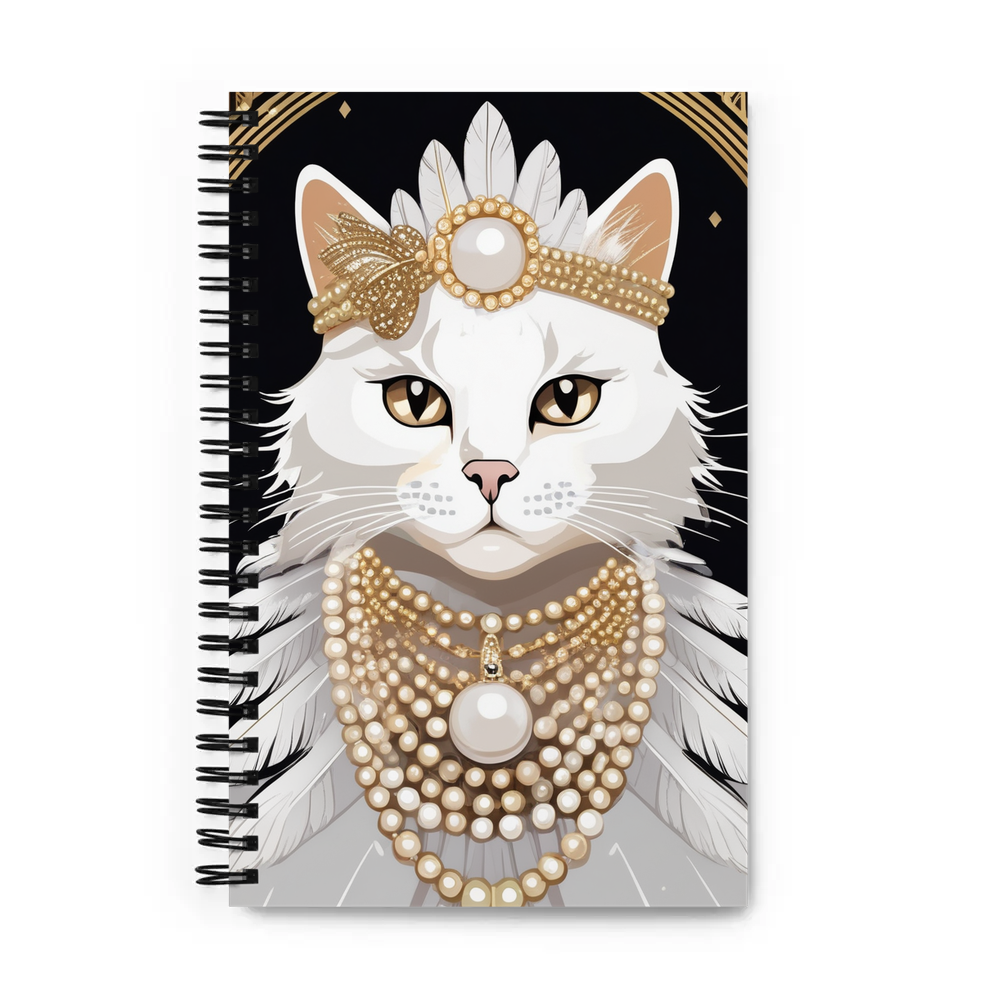 PugMug Custom White Companion Cat Spiral Notebook
