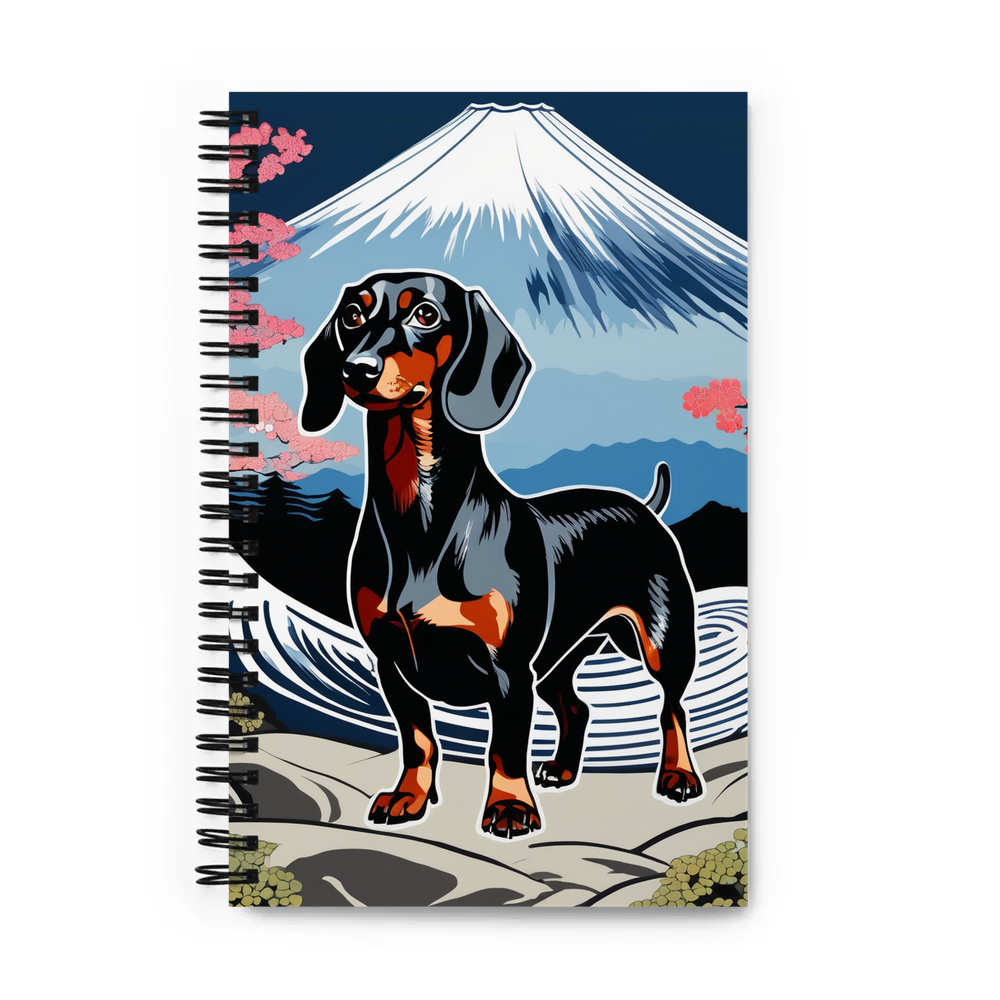 PugMug Custom Black Dachshund Spiral Notebook