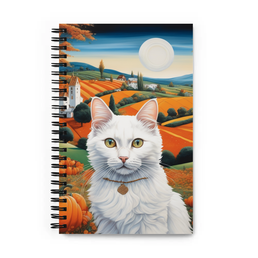 PugMug Custom White Companion Cat Spiral Notebook