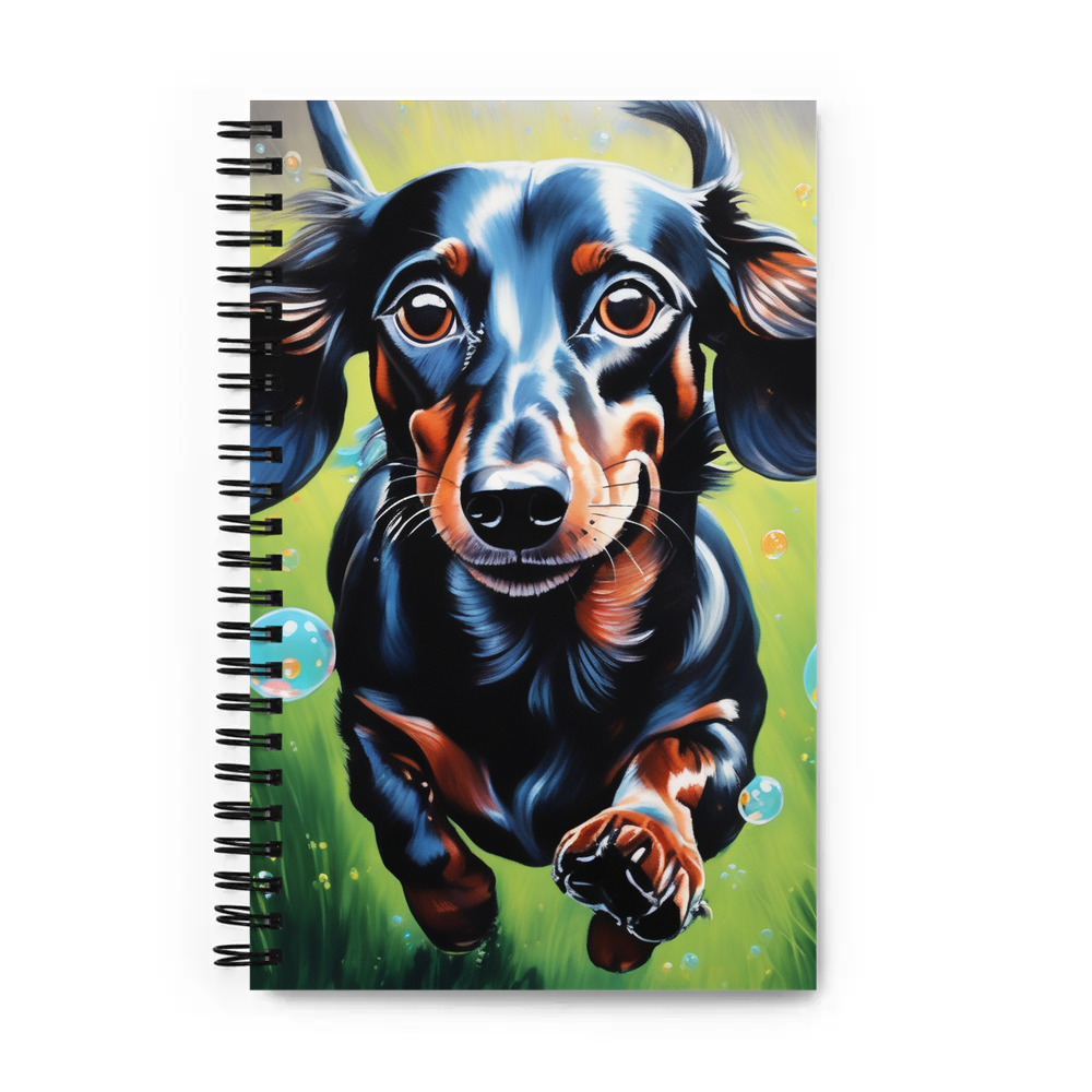 PugMug Custom Black Dachshund Spiral Notebook