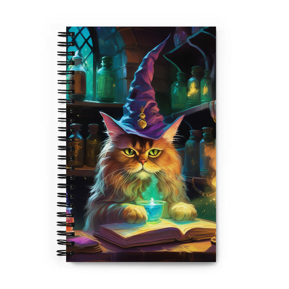 PugMug Custom Tabby Persian Cat Spiral Notebook