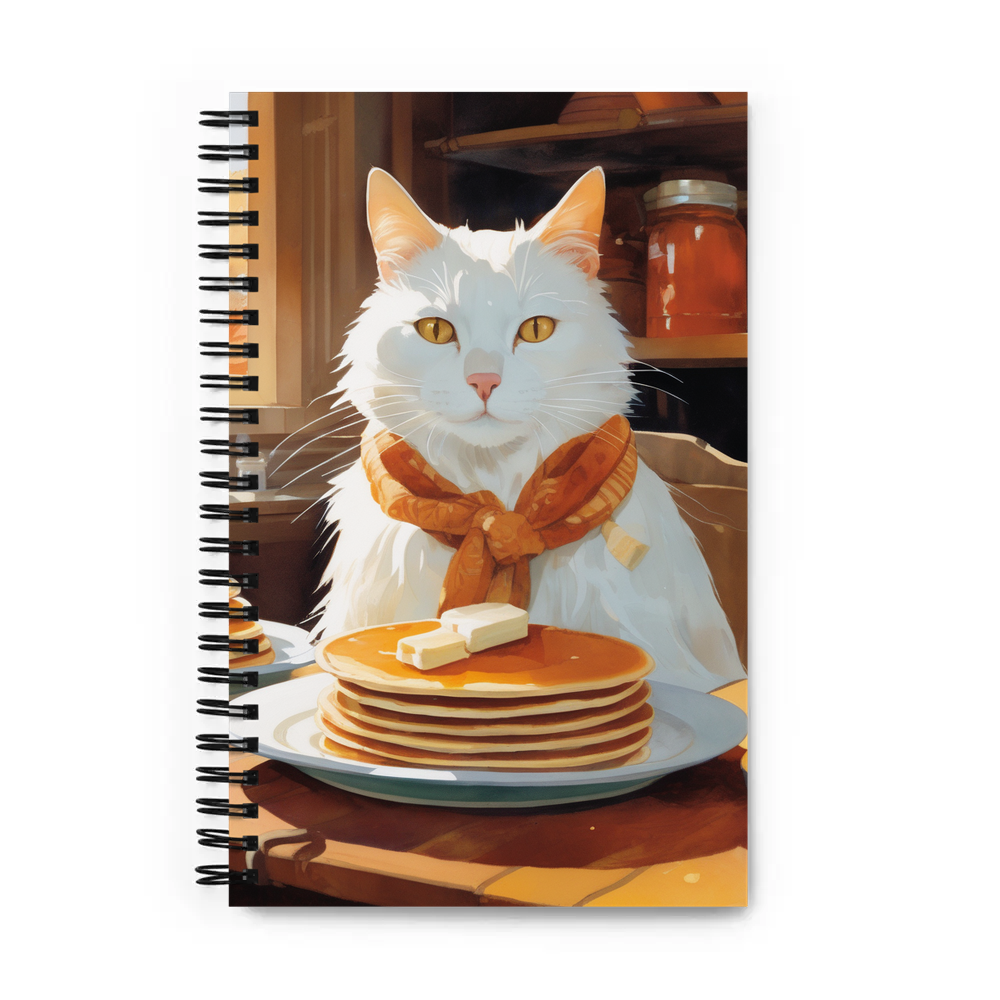 PugMug Custom White Companion Cat Spiral Notebook