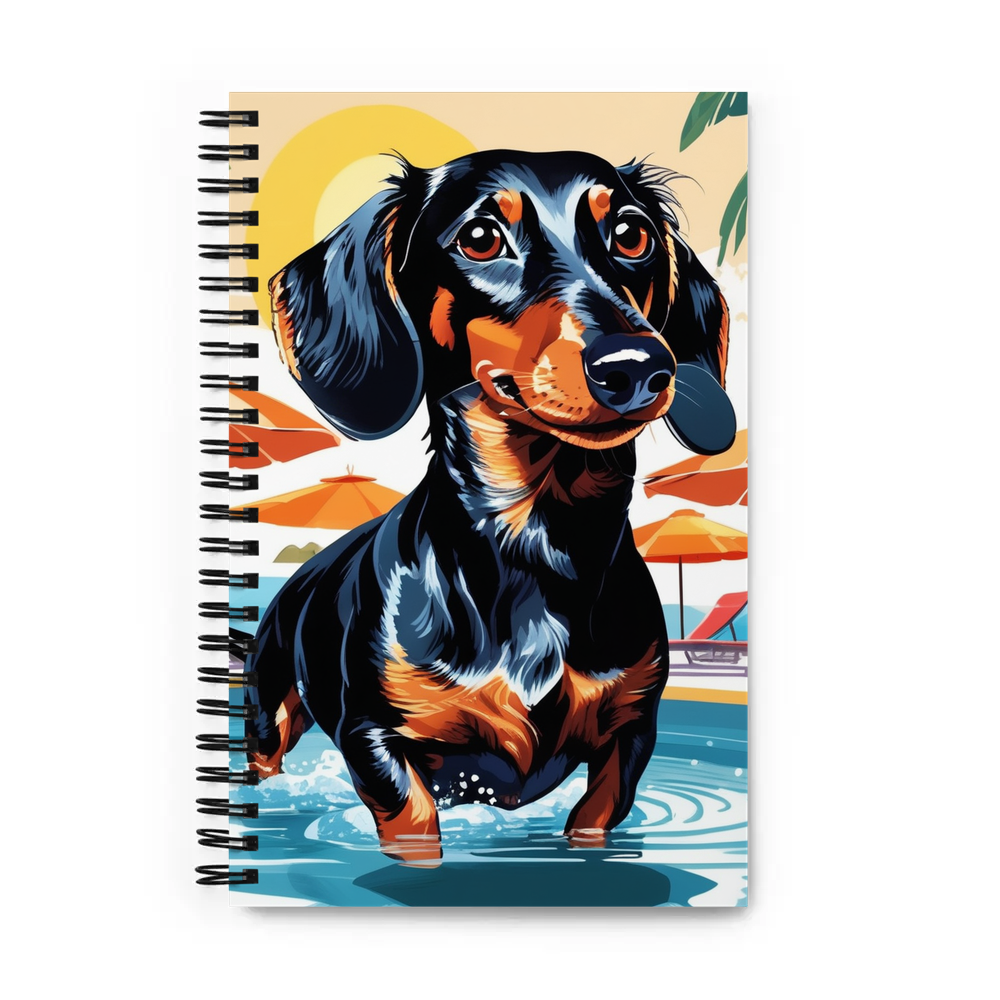 PugMug Custom Black Dachshund Spiral Notebook