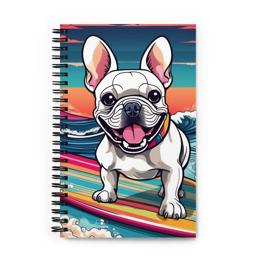 PugMug Custom White French Bulldog Spiral Notebook