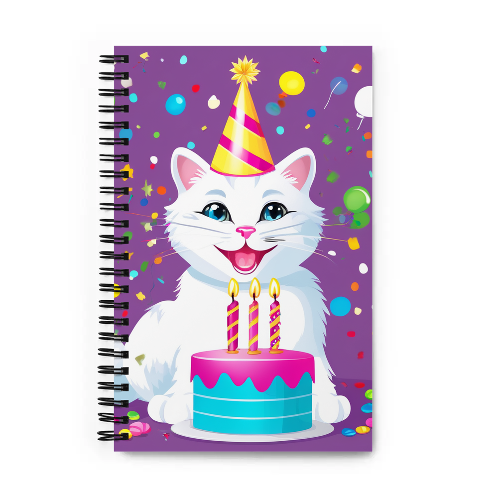 PugMug Custom White Companion Cat Spiral Notebook