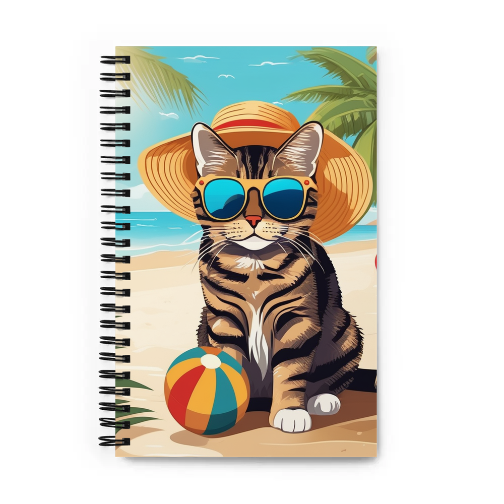 PugMug Custom Tabby Companion Cat Spiral Notebook