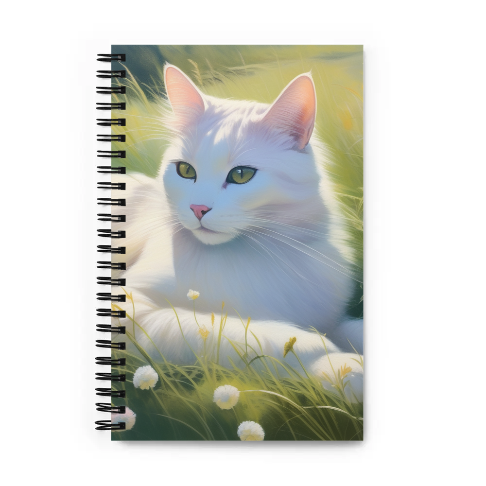 PugMug Custom White Companion Cat Spiral Notebook