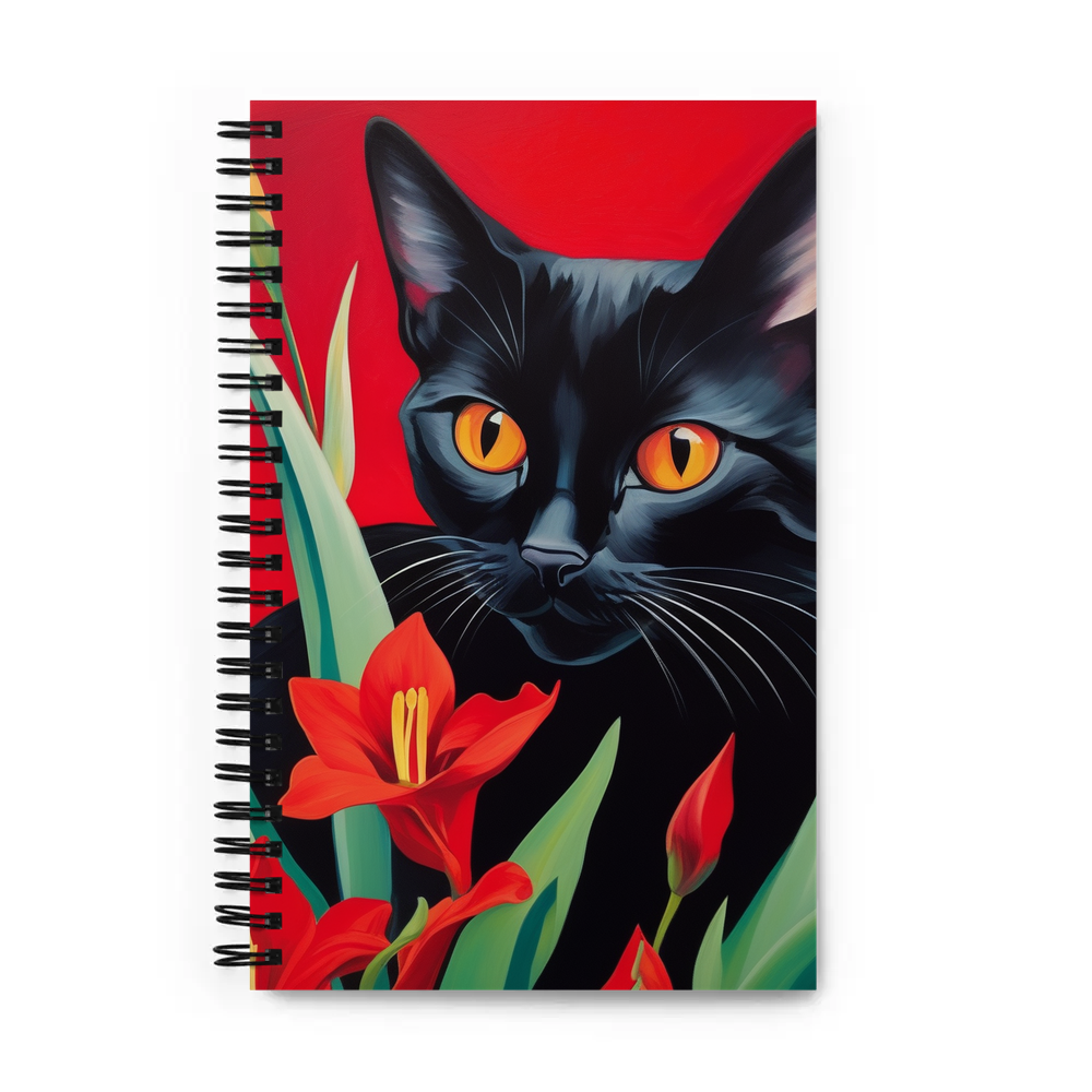PugMug Custom Black American Shorthair Cat Spiral Notebook