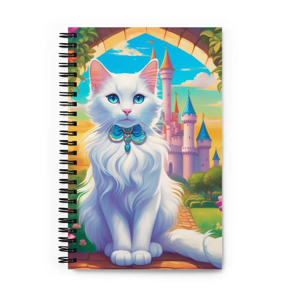 PugMug Custom White Companion Cat Spiral Notebook