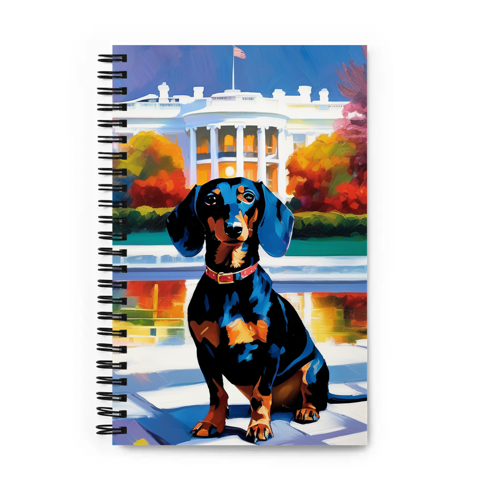 PugMug Custom Black Dachshund Spiral Notebook