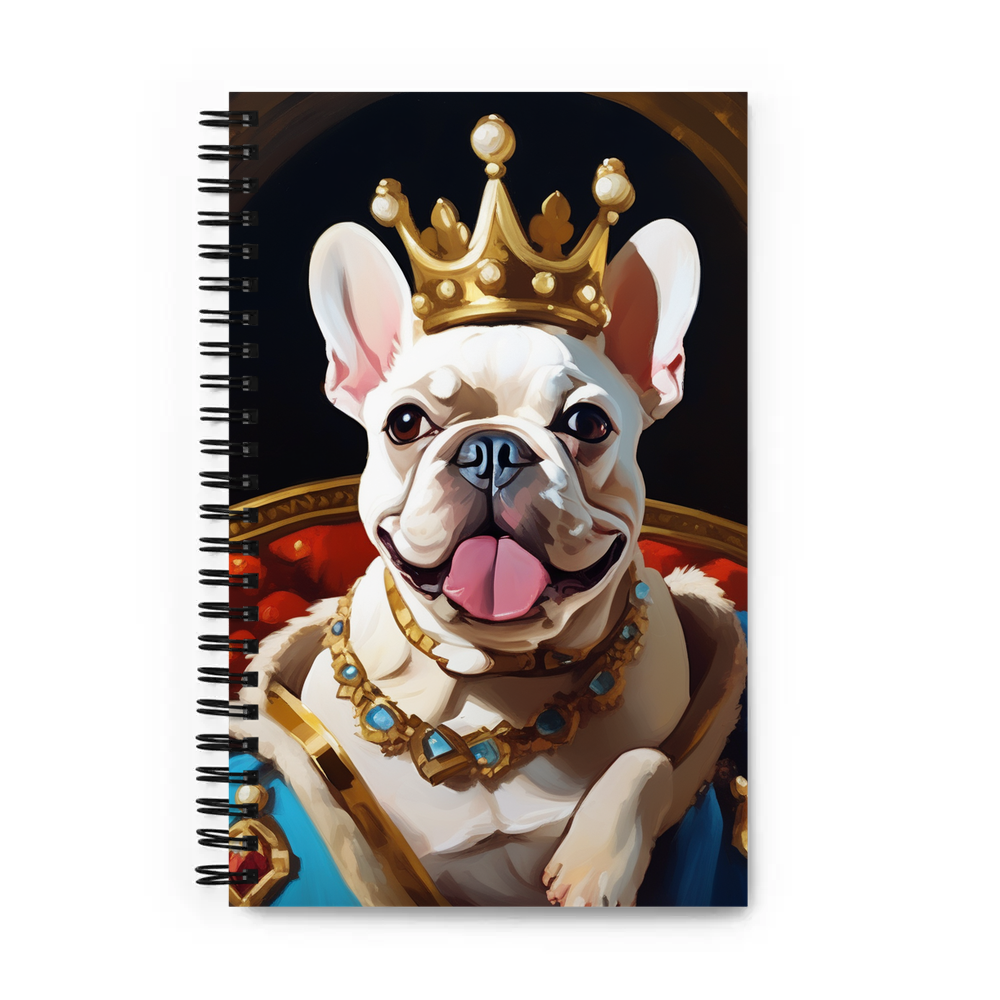 PugMug Custom White French Bulldog Spiral Notebook